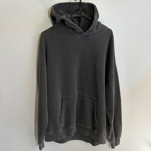 Abercrombie & Fitch Pigment Dyed Grey Oversized Hoodie Women’s Size Large